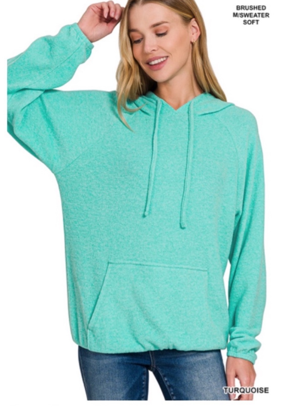 440 🦋 Zenana turquoise hoodie